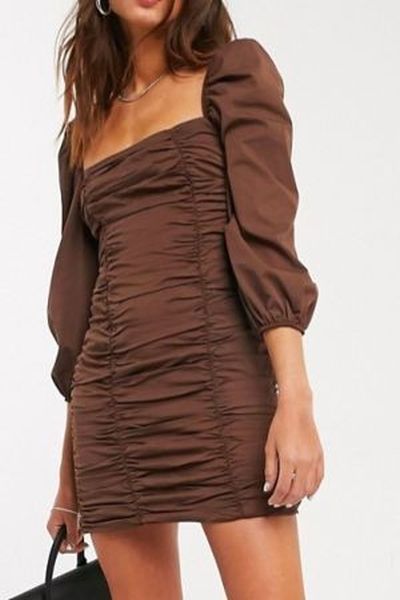 brown dress