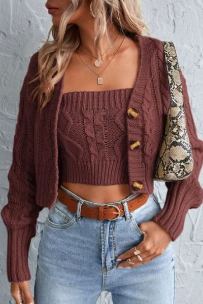 cardigan and jeans